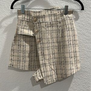 Tweed high waisted shorts